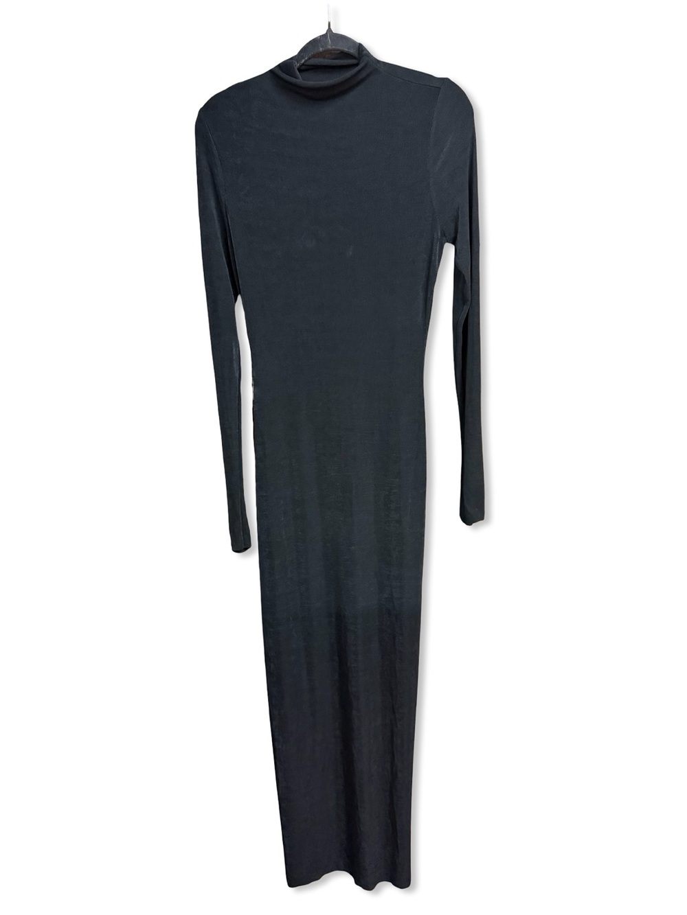 SER.O.YA Kim Maxi Dress Black Long-Sleeve Turtleneck gown Seroya Revolve L - Picture 5 of 9
